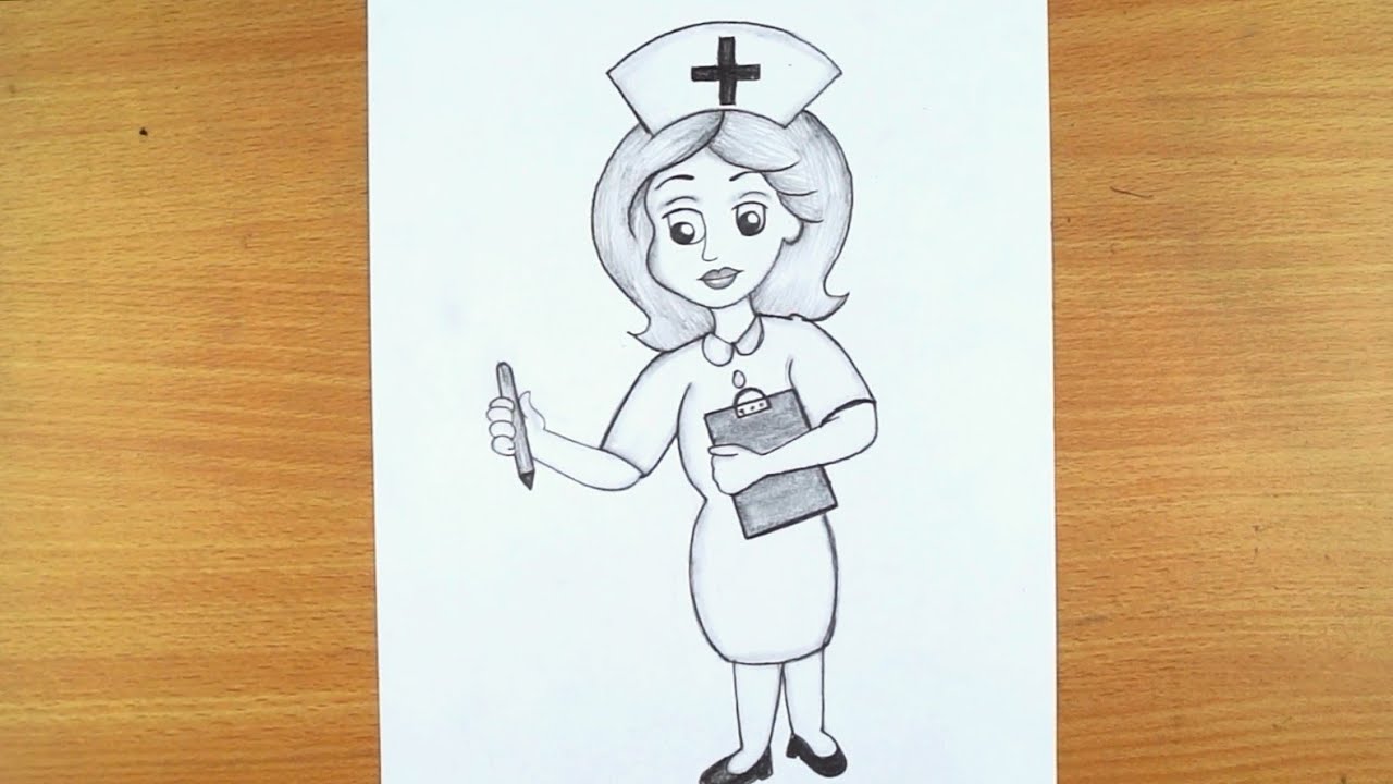 How To Draw A Nurse Step By Step International Nurse Day Drawing