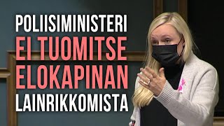 Kiertelyn suomenennätys - Ohisalolta kysytään 6 kertaa, tuomitseeko hän elokapinan lainrikkomisen!