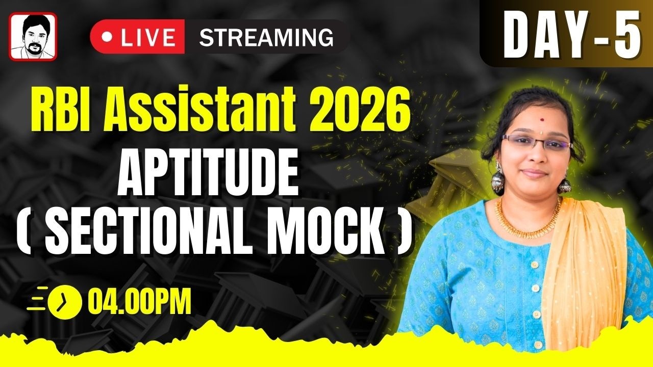 RBI Assistant 2026 | Aptitude ( Sectional Mock ) | Sridhar Universe | Live