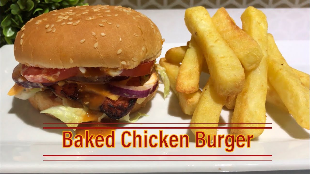 Baked Chicken Burgers HomeMade Easy Chicken Fillets Burger Recipe