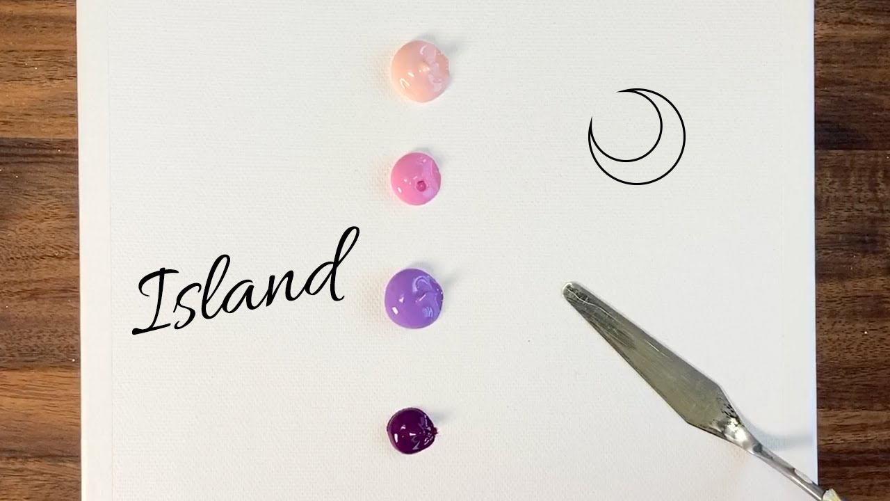 アクリル絵の具で空に浮かぶ島を描く方法 | アクリル画 | Step by step Acrylic painting | ASMR #145