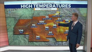 Triple digit highs continue in the Grand Valley with chances for showers.