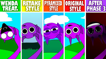 Sprunki Wenda Treatment VS Original Style VS Pyramixed Style VS Retake Style VS After Phase 3