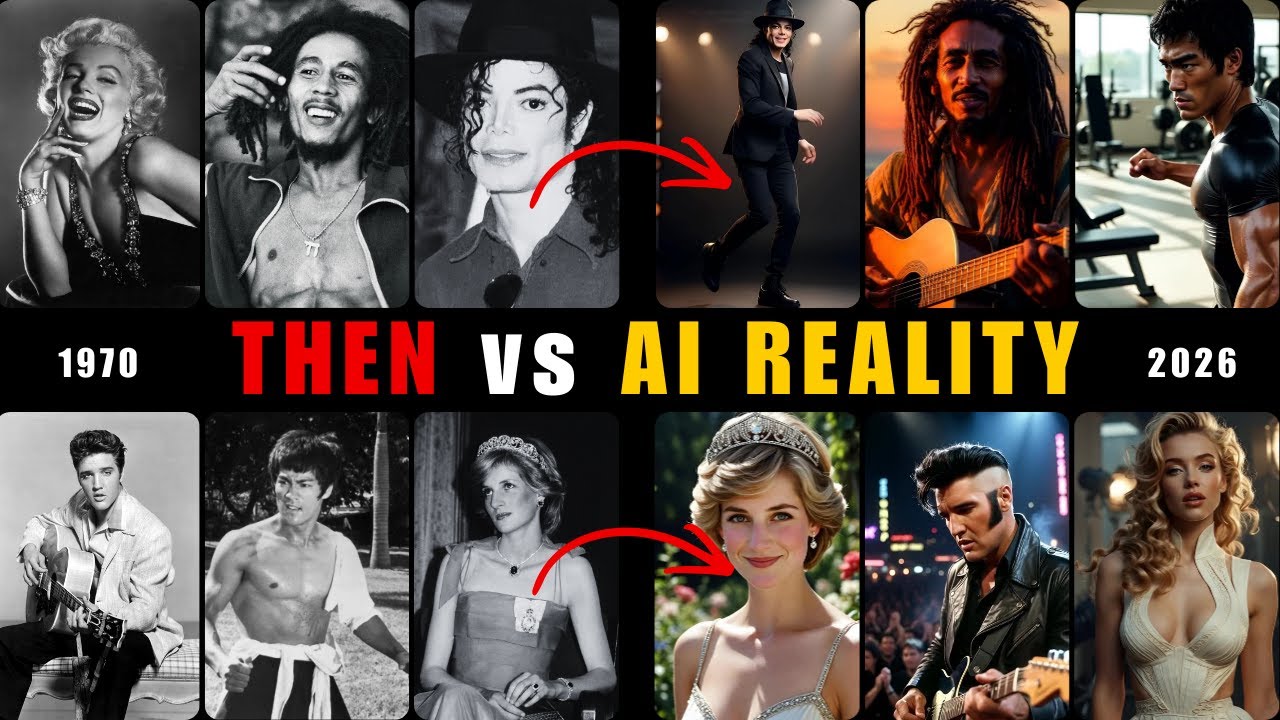 Marilyn Monroe to Michael Jackson: Real Life AI Reconstruction 2026