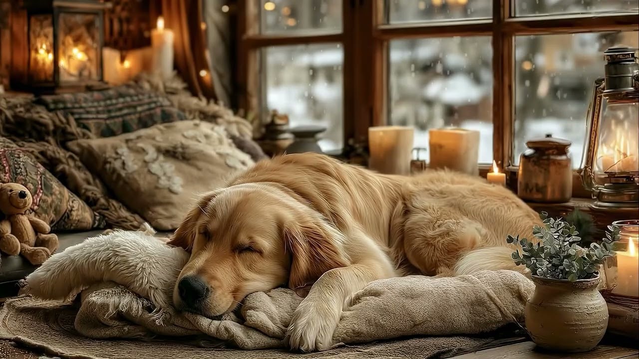 12 HOURS Dog Calming Music 🐶❄️ Separation Anxiety Relief 🎶 Dog Relax Mode • No Ads
