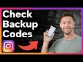 How to check backup codes on instagram