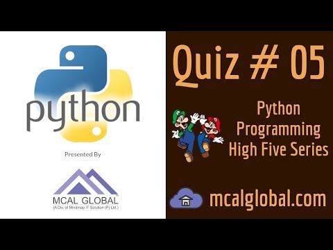 Learn Python online by Quiz 5 | Python Programming language for beginners to experts #python
