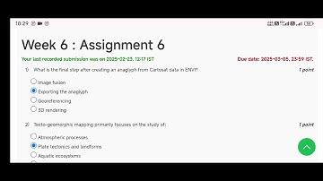 Assignment week- 6 Answer Natural Hazard NPTEL Course 2025#Week 6 Assignment solutions#NPTEL#2025