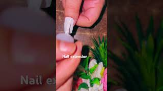 Nail extension at home 🏡 #nailart #simplenails #naildesign #manicure #ytshorts #shorts