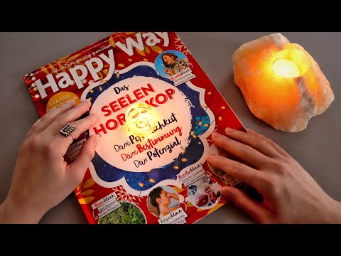 ASMR Happy Way Magazin November 2022 🍂🍁 Paper Sounds, Page Turning, Tracing, Brushing | Geflüstert