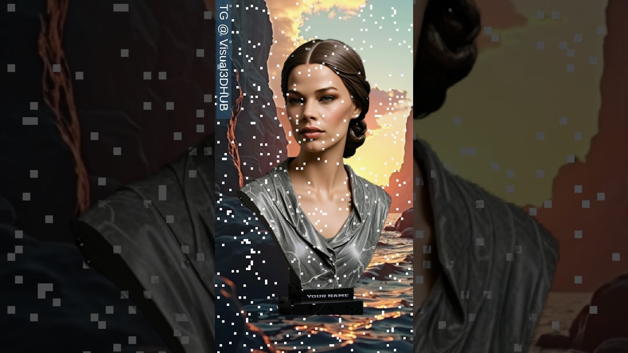 Creating a bust, 3D head. Wax figures. 3D printing. 513-60 