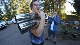 Installing INSANELY Loud Blast Pipes On The 240SX