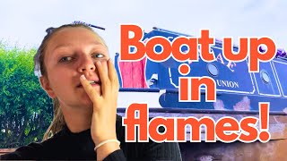 Boat up in flames?! We can't afford this  end of our journey?? | Narrowboat Ratae