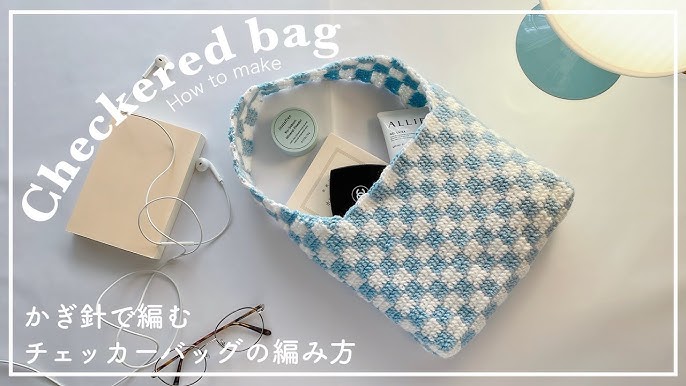Checkered Tote Bag – Free Pattern - A Knot of Yarn