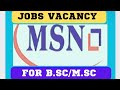 MSN PHARMA JOBS FOR B.sc/M.sc IN HYD