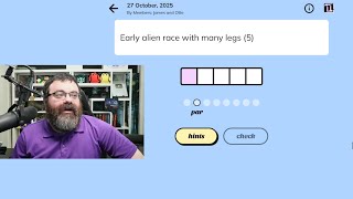 Minute Cryptic Oct 27th, 2025 #wordgames #crypticcrossword #crossword