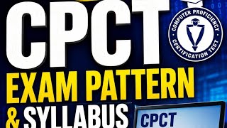 Cpct exam pattern and syllabus #computer #computereducation #cpctcourse