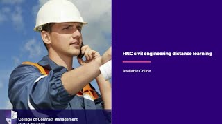 HNC civil engineering distance learning