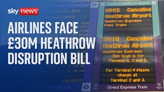 Aviation expert warns Heathrow closure could cost airlines £30m