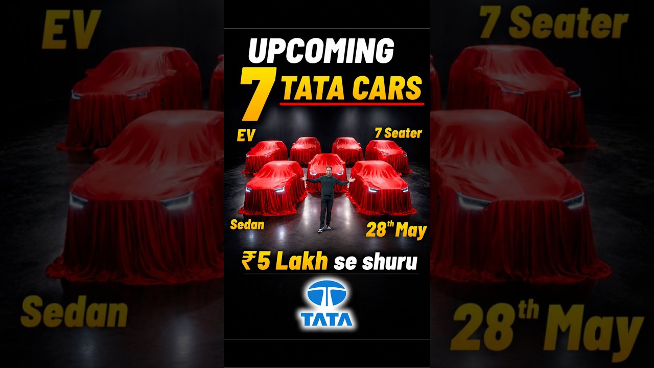 Upcoming 7 Cars by Tata Motors 🤯 Sierra EV - Safari EV - Nexon Facelift ? #tata #suv #carnews