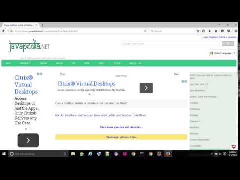 Can a method inside a Interface be declared as final? - javapedia.net