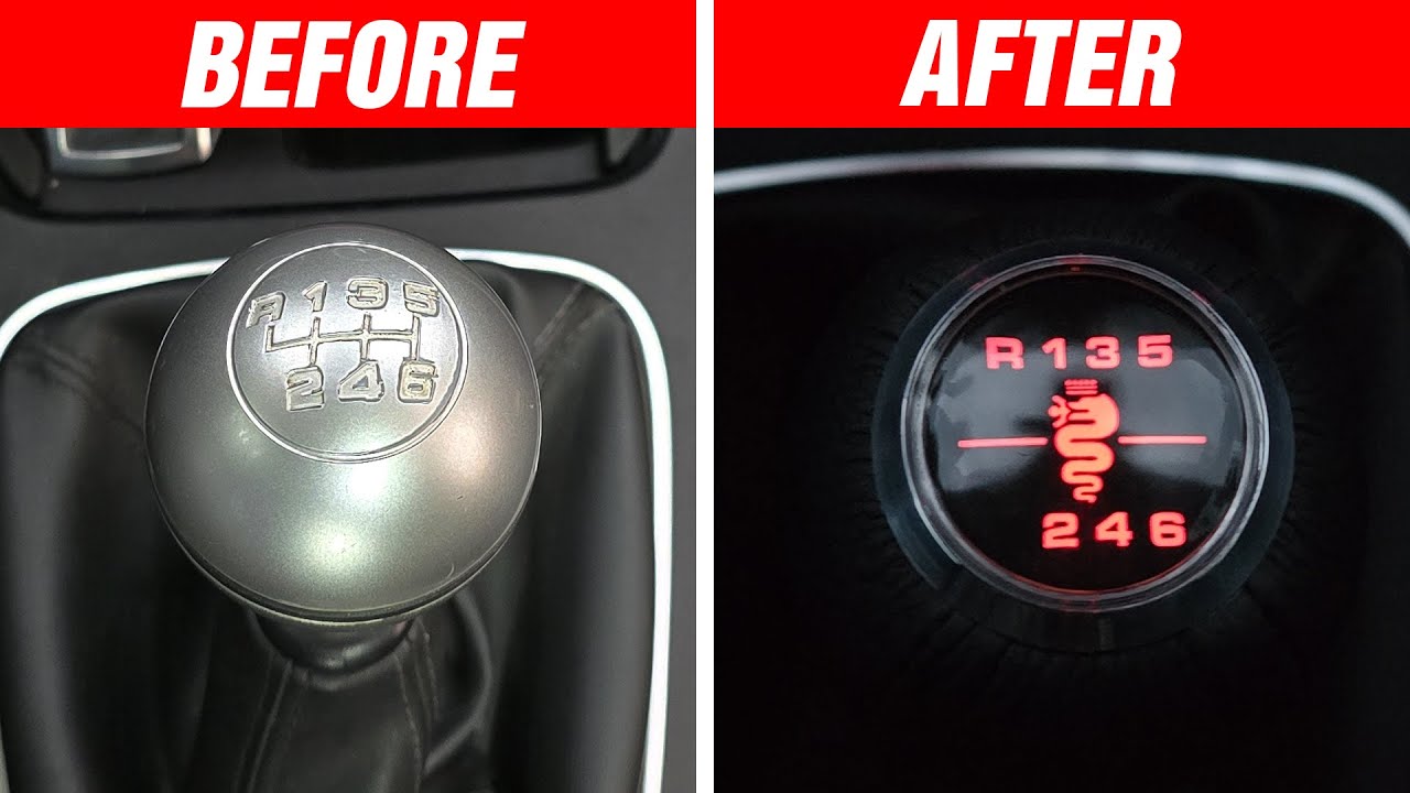 Установка подсвечиваемой ручки переключения передач на Alfa Giulietta
