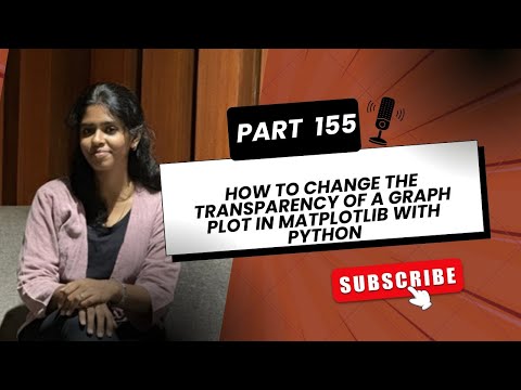 ✨ Part 155: Change the Transparency of a Graph Plot in Matplotlib with Python