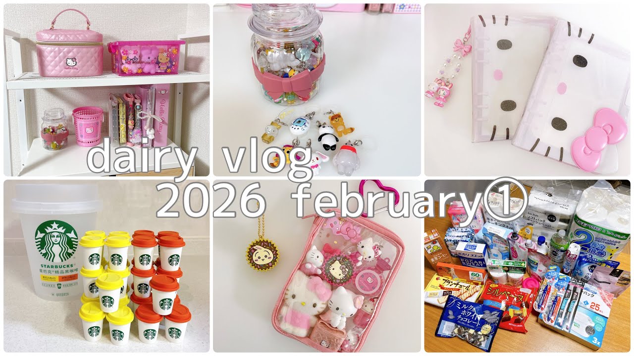 ［vlog］暮らしの中の小さな楽しみ/月1回の日用品まとめ買い/可愛い購入品etc...