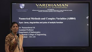 NMCV - Zeros Singularities and poles of analytic function