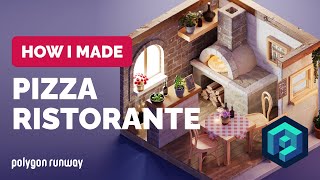 Isometric Pizza Restaurant in Blender - 3D Modeling Process | Polygon Runway