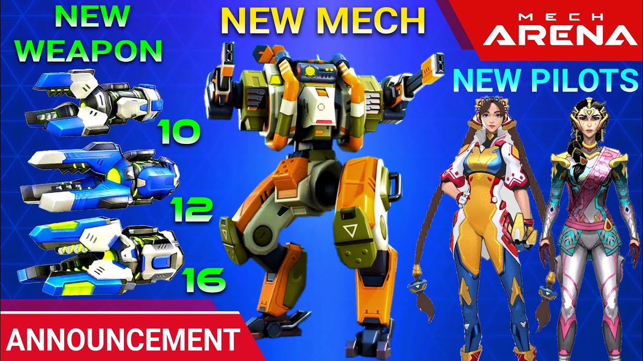 New Mech Loki - New Weapon Graviton Beam - New Legendary Pilots - New Update - Mech Arena