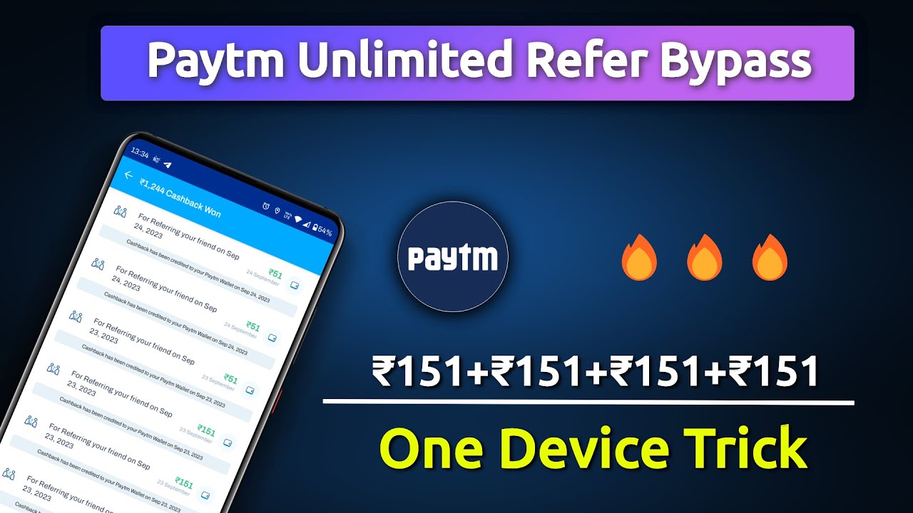 🔥paytm Refer Bypass Full trick | One device Trick | paytm earning Trick | By Offerswall official