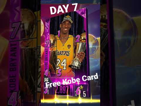 NBA 2k Mobile: Free log in Kobe card DAY 7
