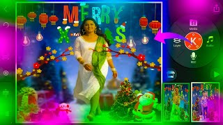 how to create merry Christmas motion poster WhatsApp status video edit in kinemaster தமிழ் Christmas screenshot 2