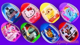 Learn Numbers 8 Super Surprise Eggs Toys Hello Kitty Paw patrol My Little Pony Minions & Kinder Joy