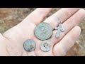 😳🥺Одинокий фундамент(старина, монеты, шурф), ⛏копаем с Minelab EQUINOX 800.