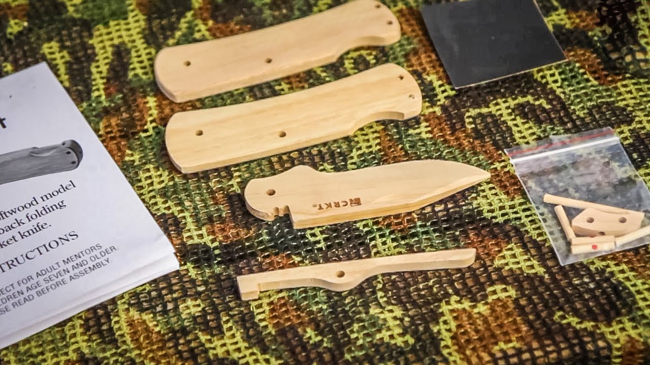 CRKT Nathans Klappmesser-Kit aus Holz zum Selbstbau für Kinder ab 7 Jahren