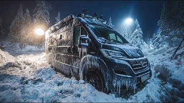 Surviving DEADLY BLIZZARD & Snow Storm in a Van: Forced to Shelter. Winter Van Life Camping [REAL]