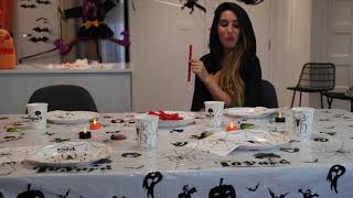 Halloween style disposable tablecloth