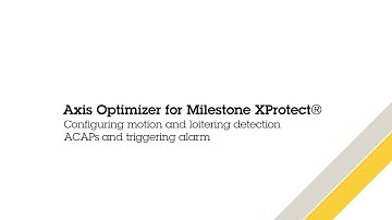 Axis analytics in Milestone Optimizer