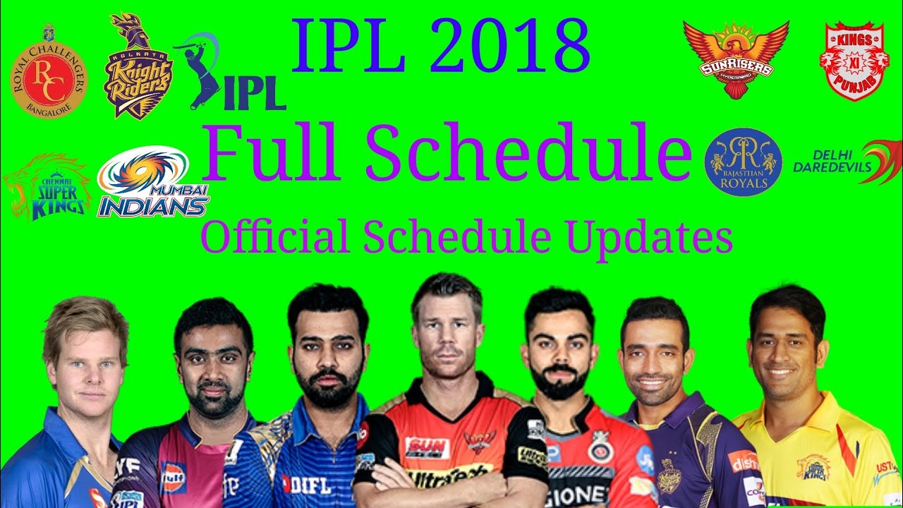 VIVO IPL 2018 Match Schedule All Match Time  And Table