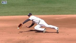HOU@NYY: Headley snares a sharp grounder at third