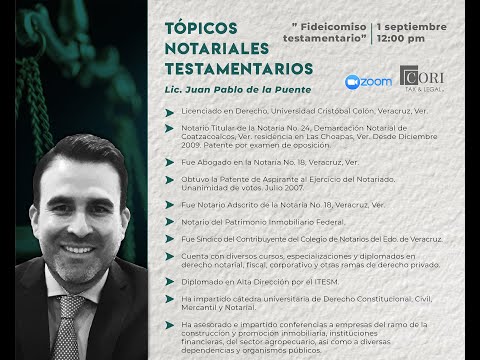 Lic. Juan Pablo De La Puente - Fideicomiso Testamentario