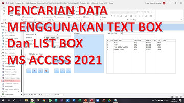 Pencarian DATA PADA FORM MS ACCESS