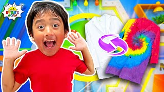 How to Tie-Dye with Marker on Clothes with Ryan's World!