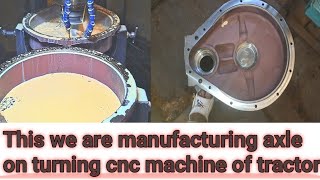 This We Are Manufacturing Axle On Turning Cnc Machine Of Tractor 385