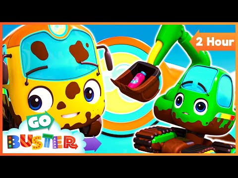Buster Is Sick (He Misses The Birthday Party) | Go Learn With Buster | Videos for Kids