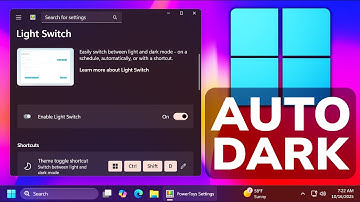New Windows 11 Auto Dark Mode Feature with PowerToys
