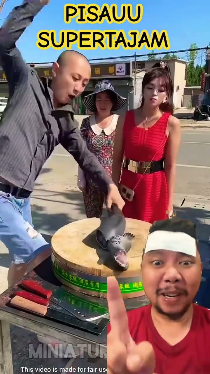 PISAU NYA TAJAM BANGET YA WAK!!!?? #funny #comedy #amazing #shorts