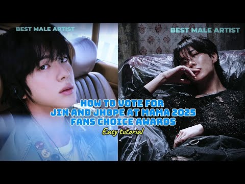 HOW TO VOTE FOR JIN AND JHOPE ! #mama2025 #bts #jin #jhope #tutorial